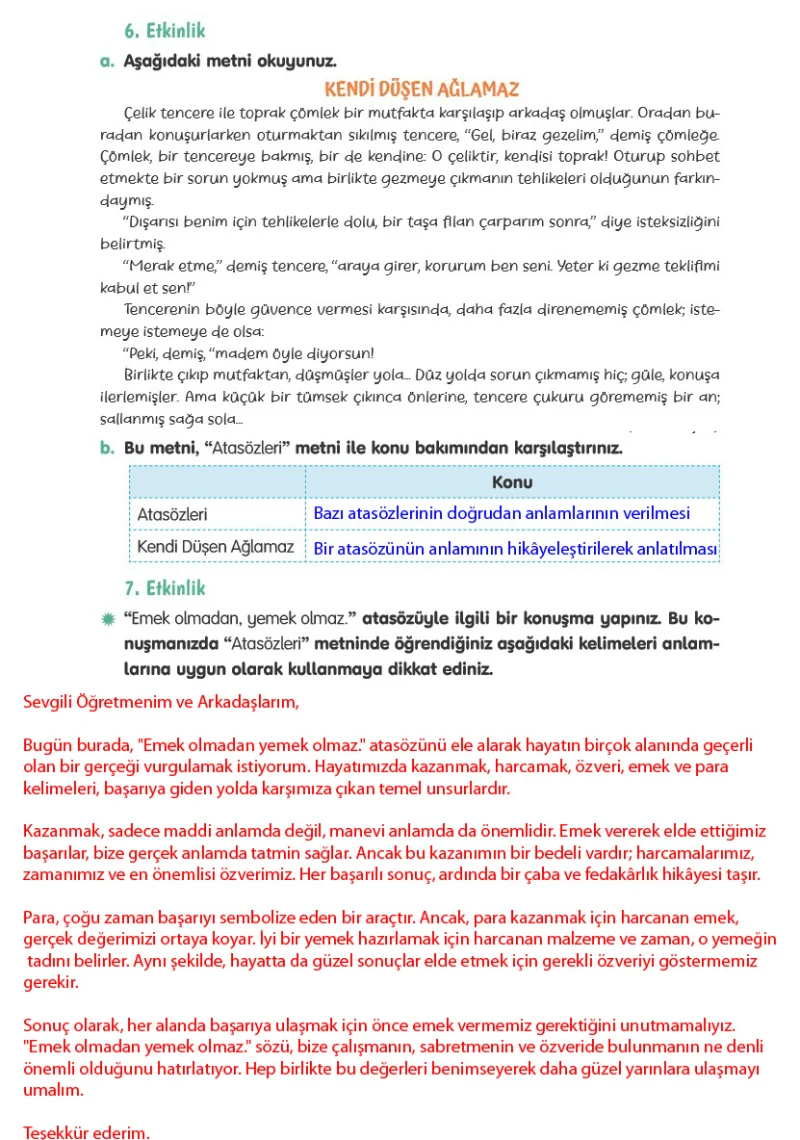 4. Sınıf Türkçe Ders Kitabı Cevapları Tuna Yayınları Sayfa 158 Çözüm Görseli