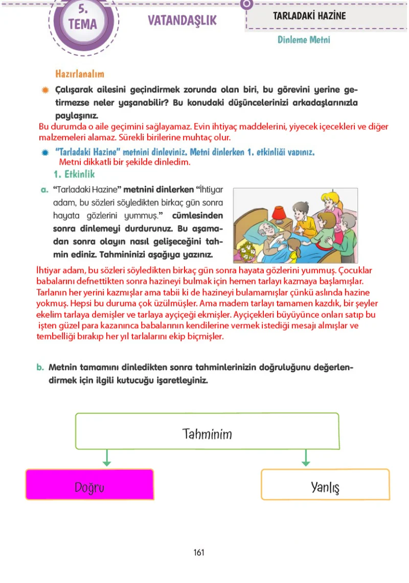 4. Sınıf Türkçe Ders Kitabı Cevapları Tuna Yayınları Sayfa 161 Çözüm Görseli
