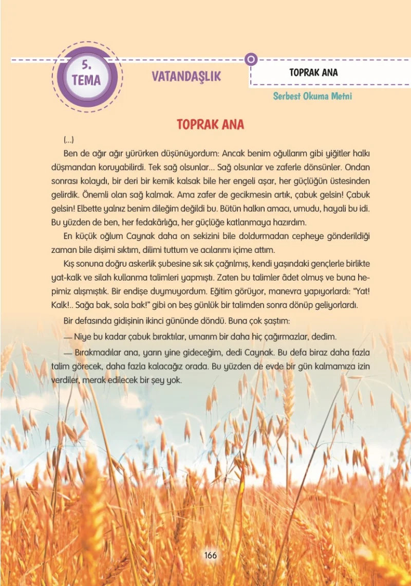 4. Sınıf Türkçe Ders Kitabı Cevapları Tuna Yayınları Sayfa 166 Çözüm Görseli