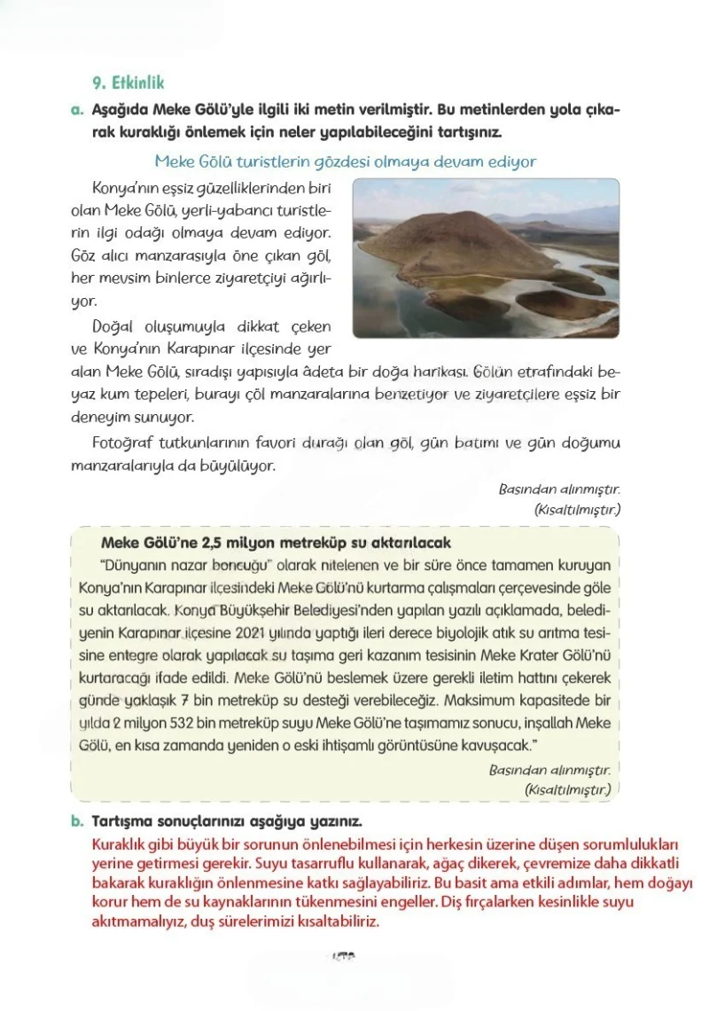 4. Sınıf Türkçe Ders Kitabı Cevapları Tuna Yayınları Sayfa 179 Çözüm Görseli