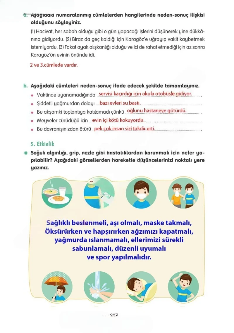 4. Sınıf Türkçe Ders Kitabı Cevapları Tuna Yayınları Sayfa 207 Çözüm Görseli