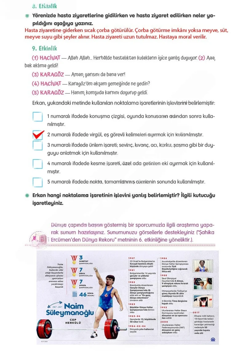 4. Sınıf Türkçe Ders Kitabı Cevapları Tuna Yayınları Sayfa 209 Çözüm Görseli