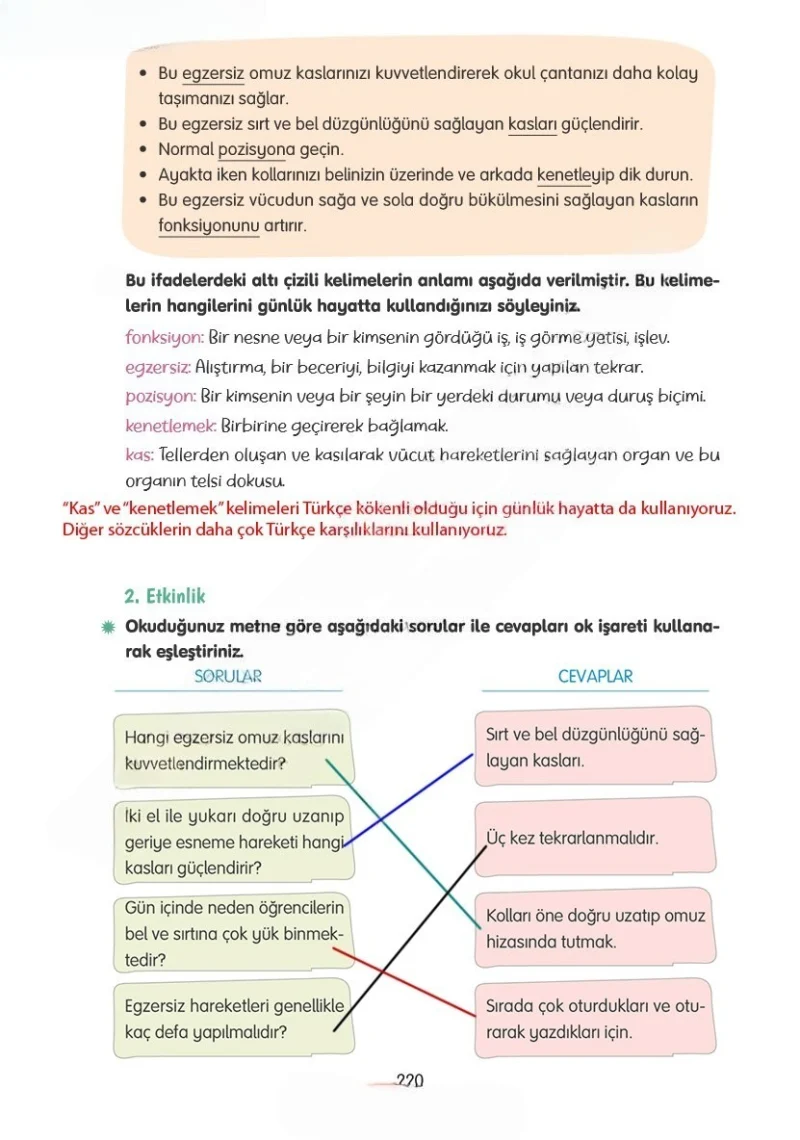 4. Sınıf Türkçe Ders Kitabı Cevapları Tuna Yayınları Sayfa 220 Çözüm Görseli
