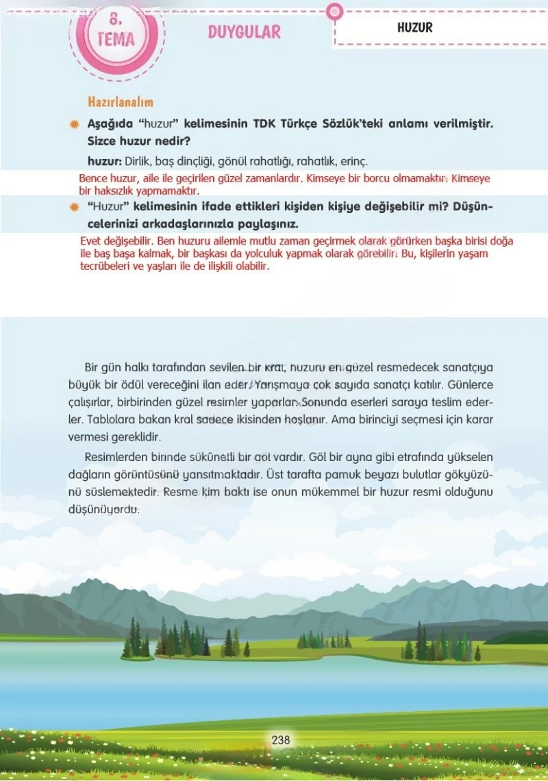 4. Sınıf Türkçe Ders Kitabı Cevapları Tuna Yayınları Sayfa 238 Çözüm Görseli