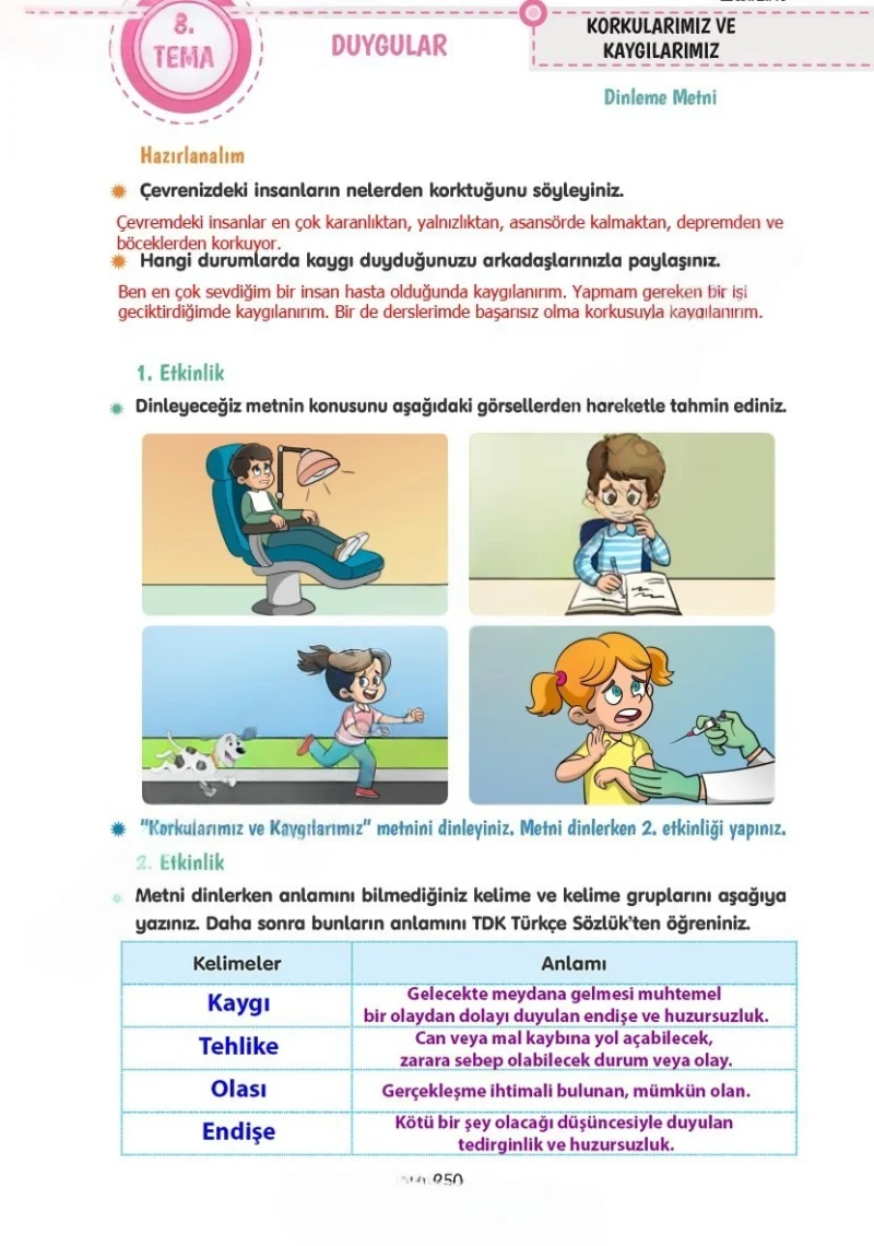 4. Sınıf Türkçe Ders Kitabı Cevapları Tuna Yayınları Sayfa 250 Çözüm Görseli