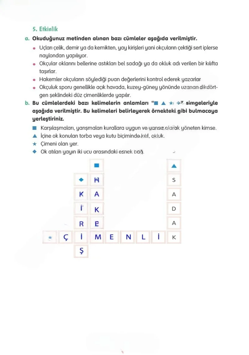 4. Sınıf Türkçe Ders Kitabı Cevapları Tuna Yayınları Sayfa 35 Çözüm Görseli