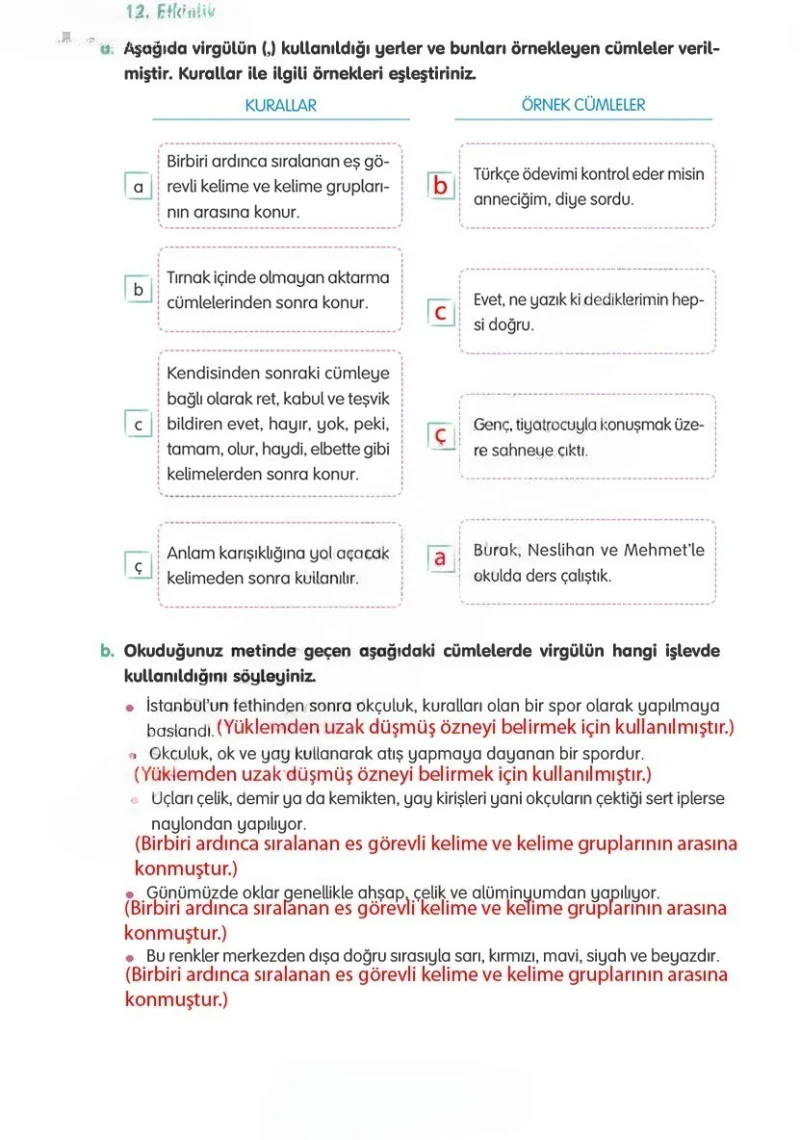 4. Sınıf Türkçe Ders Kitabı Cevapları Tuna Yayınları Sayfa 40 Çözüm Görseli
