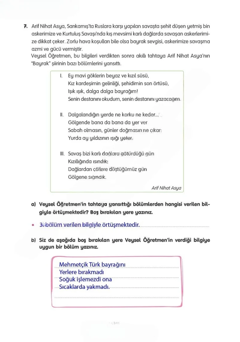 4. Sınıf Türkçe Ders Kitabı Cevapları Tuna Yayınları Sayfa 53 Çözüm Görseli