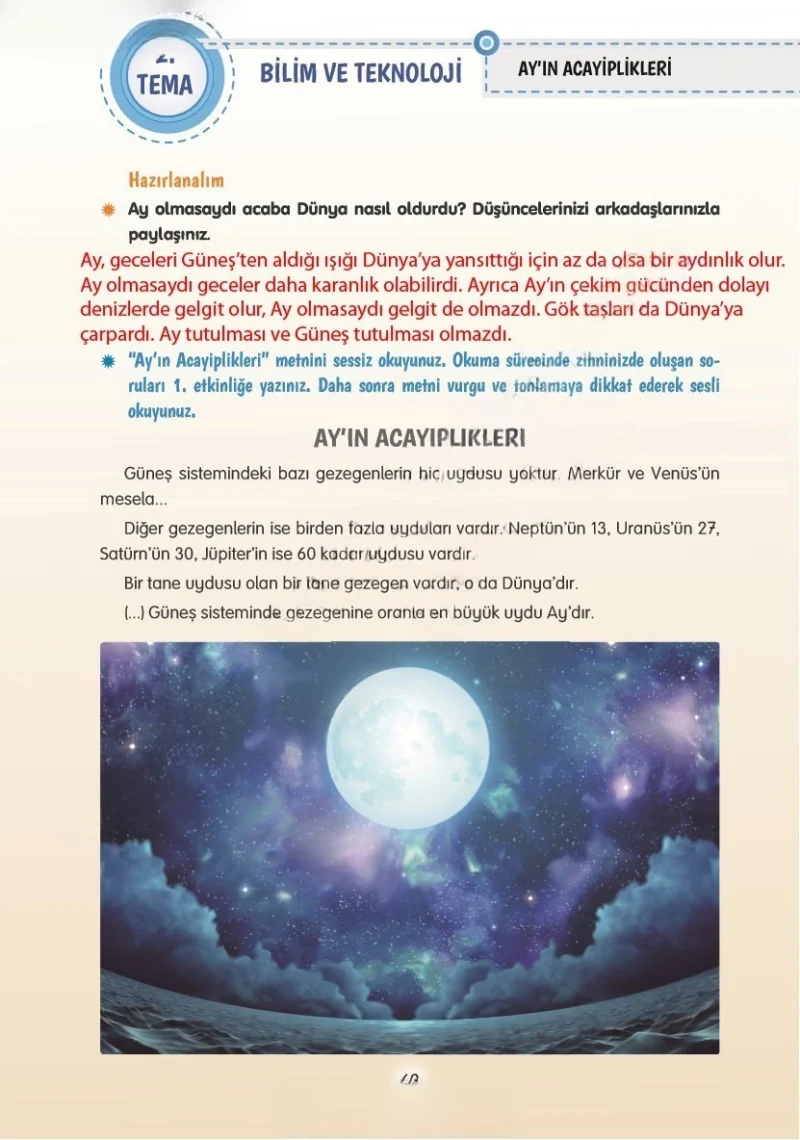 4. Sınıf Türkçe Ders Kitabı Cevapları Tuna Yayınları Sayfa 62 Çözüm Görseli