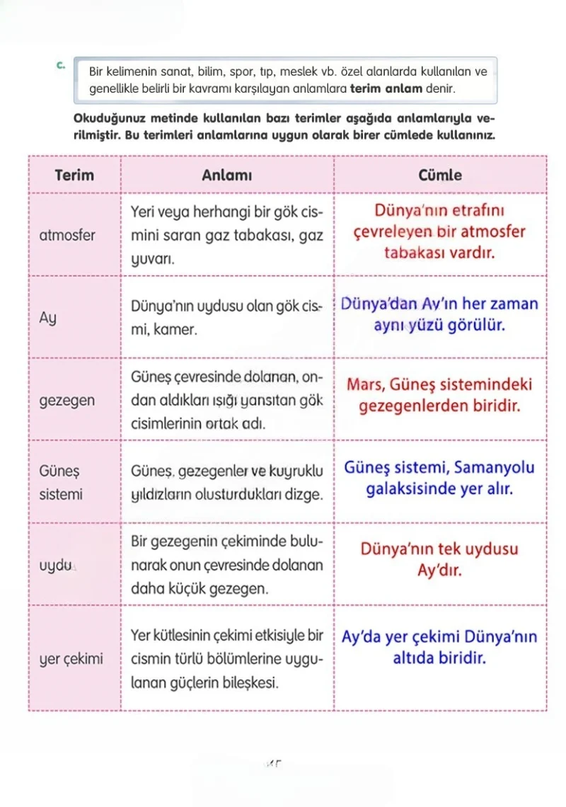 4. Sınıf Türkçe Ders Kitabı Cevapları Tuna Yayınları Sayfa 65 Çözüm Görseli