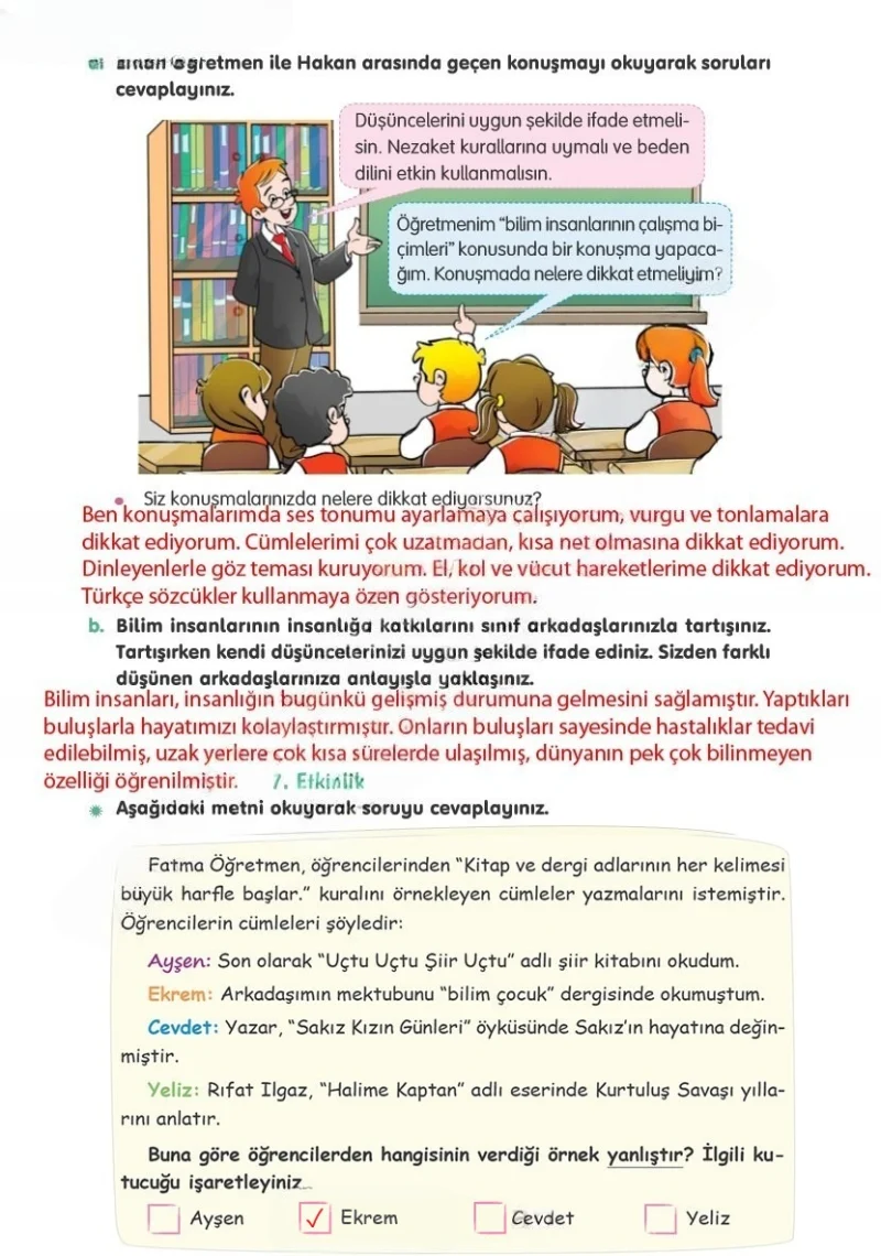4. Sınıf Türkçe Ders Kitabı Cevapları Tuna Yayınları Sayfa 77 Çözüm Görseli