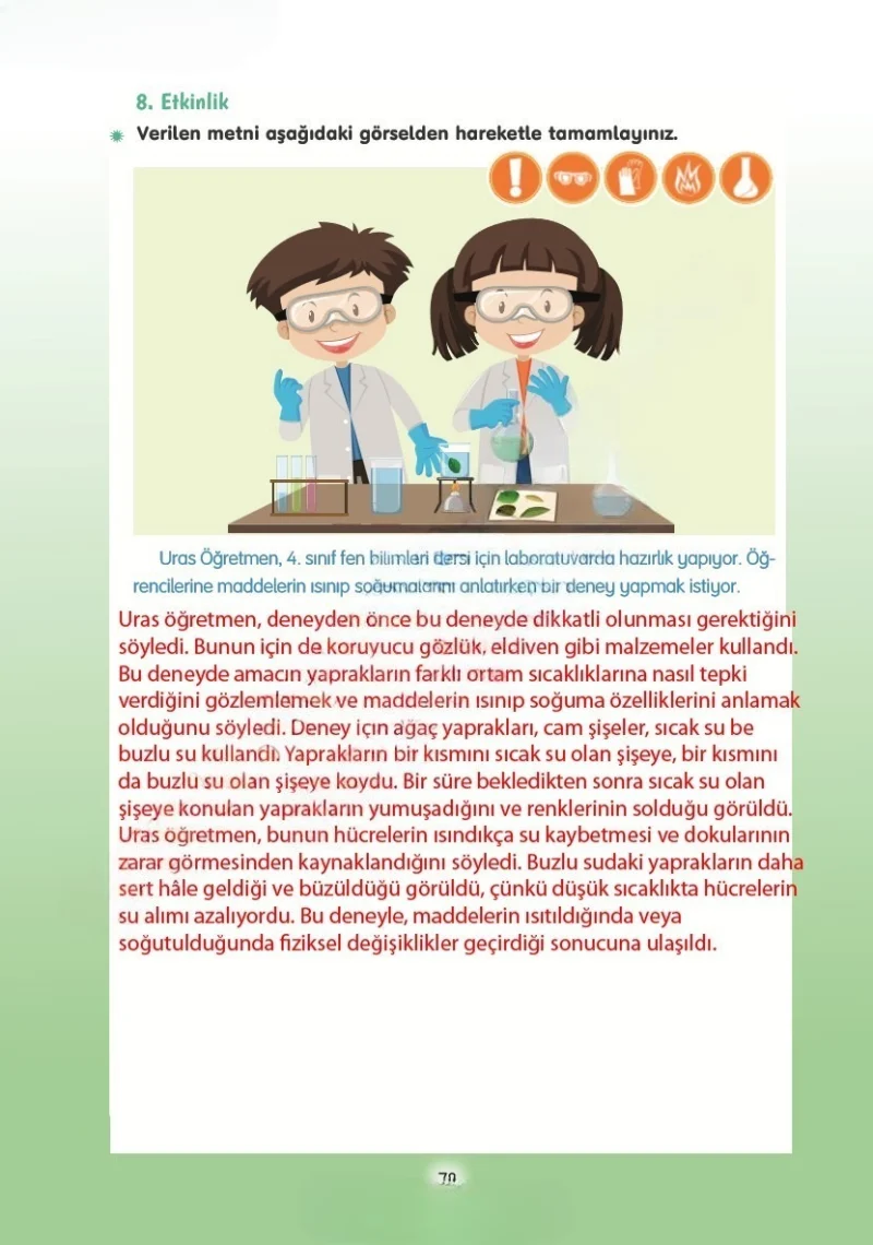 4. Sınıf Türkçe Ders Kitabı Cevapları Tuna Yayınları Sayfa 78 Çözüm Görseli