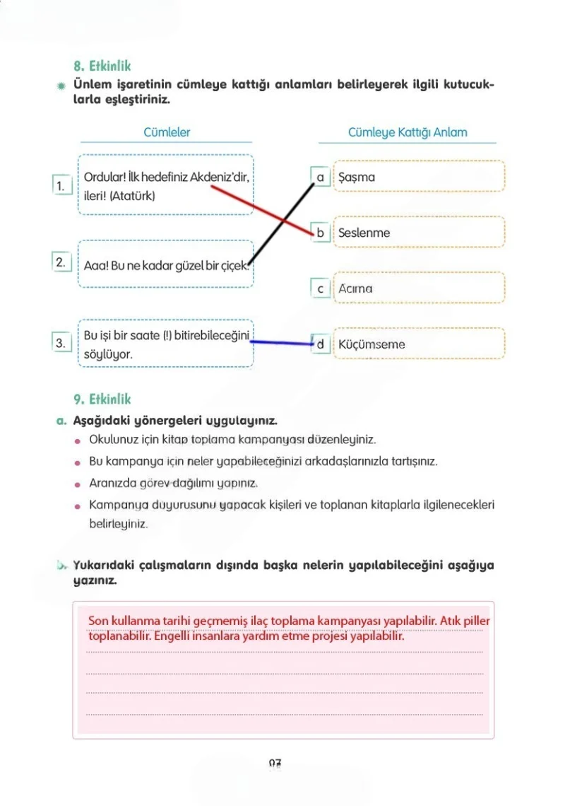 4. Sınıf Türkçe Ders Kitabı Cevapları Tuna Yayınları Sayfa 97 Çözüm Görseli