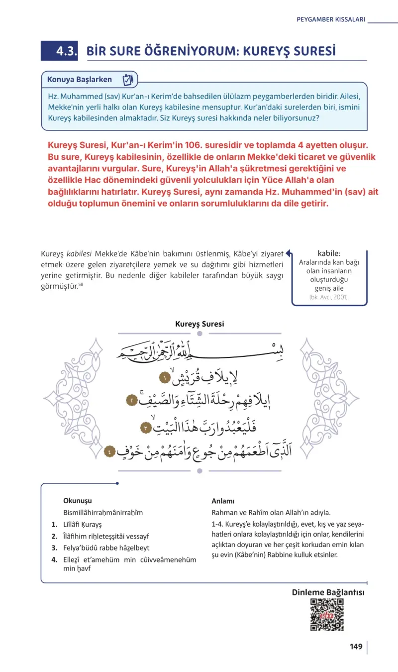 5. Sınıf Din Kültürü ve Ahlak Bilgisi Ders Kitabı Cevapları Meb Yayınları Sayfa 149 Çözüm Görseli