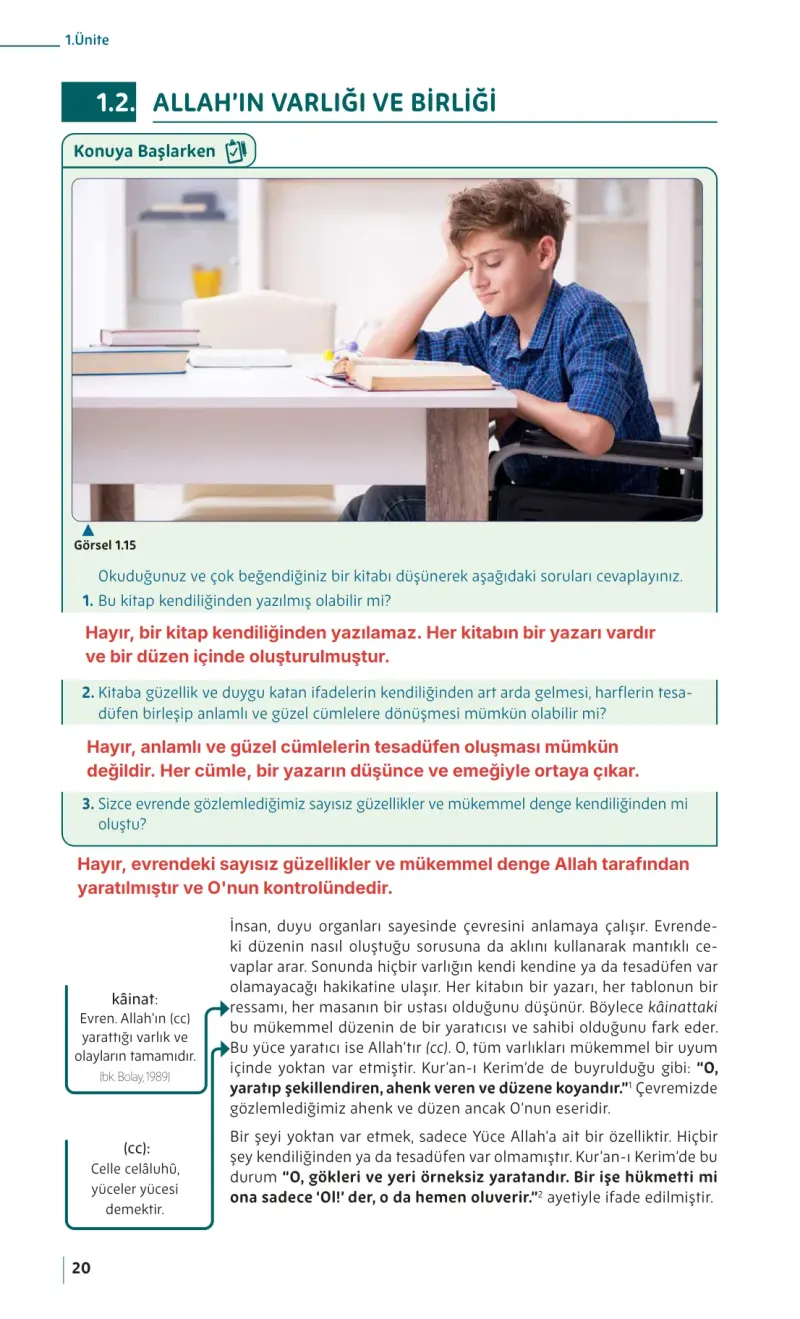 5. Sınıf Din Kültürü ve Ahlak Bilgisi Ders Kitabı Cevapları Meb Yayınları Sayfa 20 Çözüm Görseli
