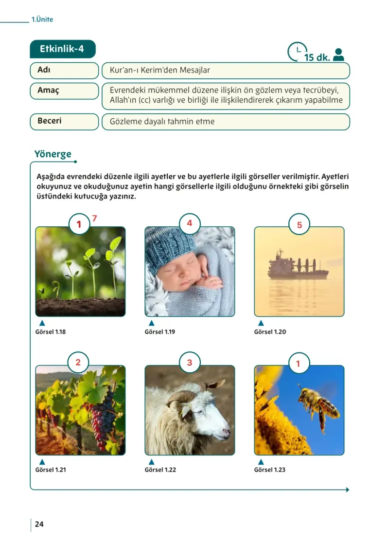 5. Sınıf Din Kültürü ve Ahlak Bilgisi Ders Kitabı Cevapları Meb Yayınları Sayfa 24 Çözüm Görseli