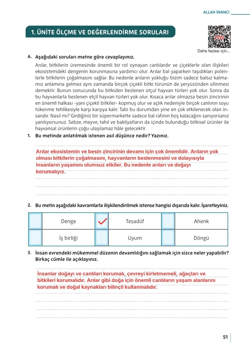 5. Sınıf Din Kültürü ve Ahlak Bilgisi Ders Kitabı Cevapları Meb Yayınları Sayfa 51 Çözüm Görseli