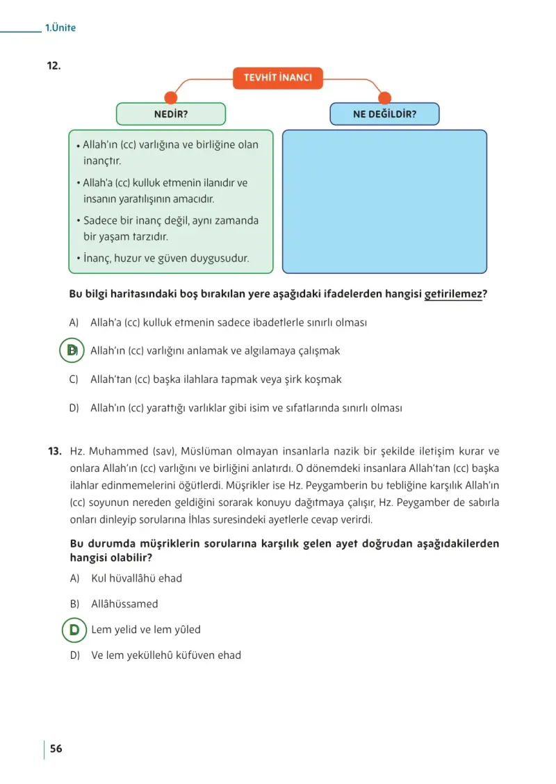 5. Sınıf Din Kültürü ve Ahlak Bilgisi Ders Kitabı Cevapları Meb Yayınları Sayfa 56 Çözüm Görseli
