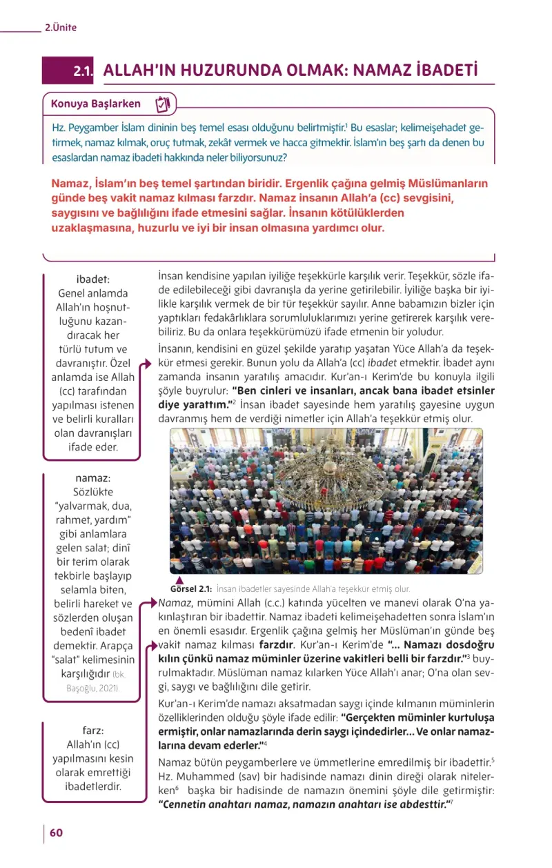 5. Sınıf Din Kültürü ve Ahlak Bilgisi Ders Kitabı Cevapları Meb Yayınları Sayfa 60 Çözüm Görseli