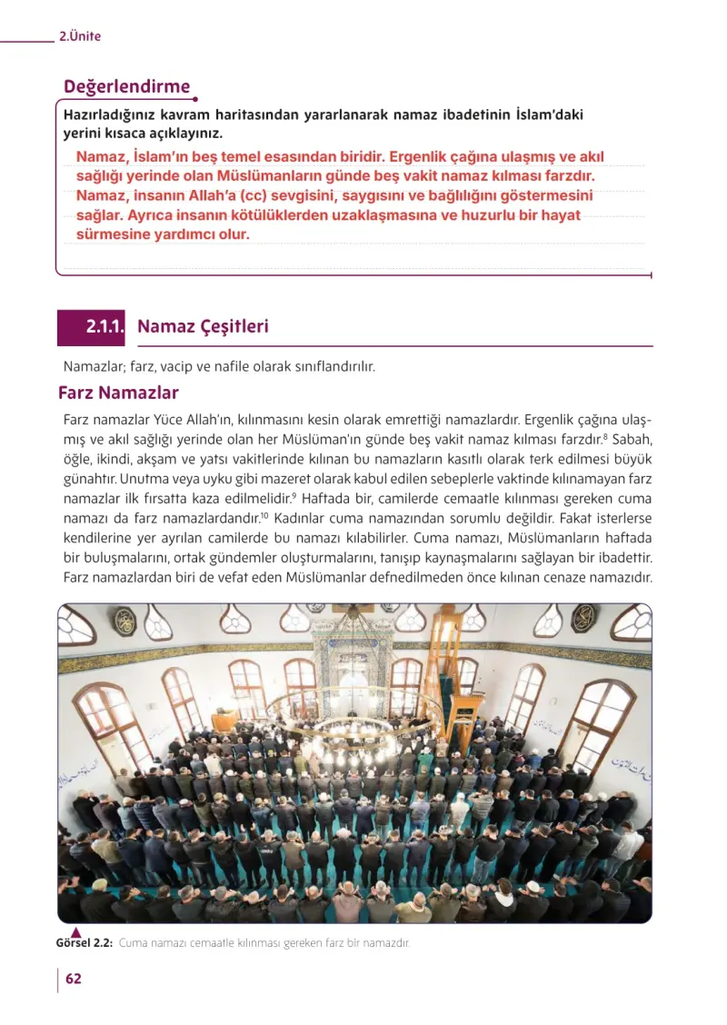 5. Sınıf Din Kültürü ve Ahlak Bilgisi Ders Kitabı Cevapları Meb Yayınları Sayfa 62 Çözüm Görseli