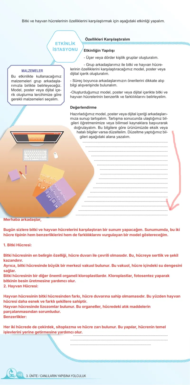 5. Sınıf Fen Bilimleri Ders Kitabı Cevapları Meb Yayınları 1. Kitap Sayfa 110 Çözüm Görseli