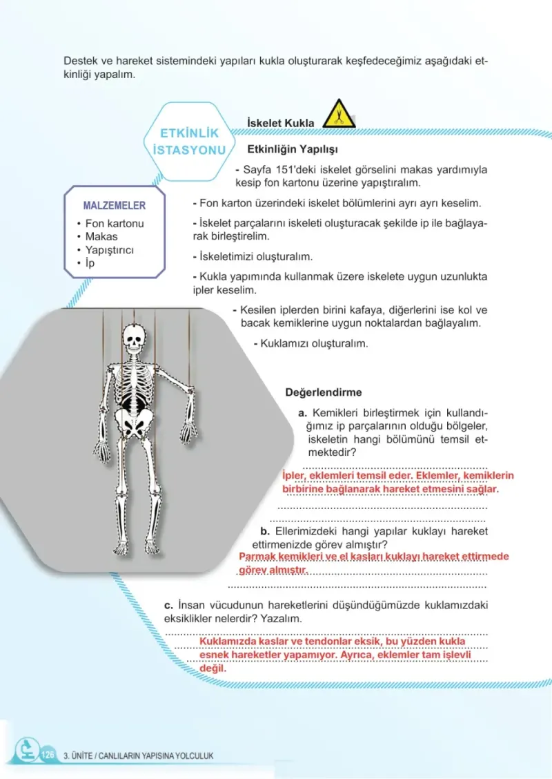 5. Sınıf Fen Bilimleri Ders Kitabı Cevapları Meb Yayınları 1. Kitap Sayfa 126 Çözüm Görseli