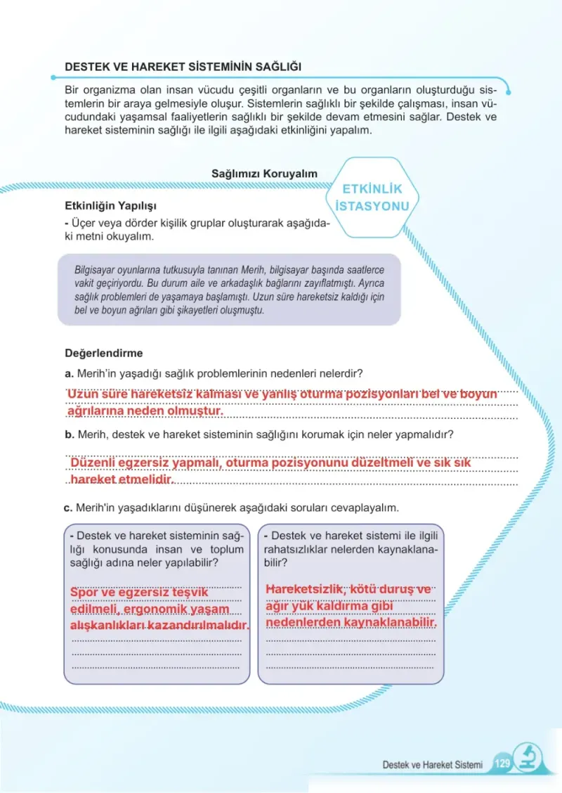 5. Sınıf Fen Bilimleri Ders Kitabı Cevapları Meb Yayınları 1. Kitap Sayfa 129 Çözüm Görseli