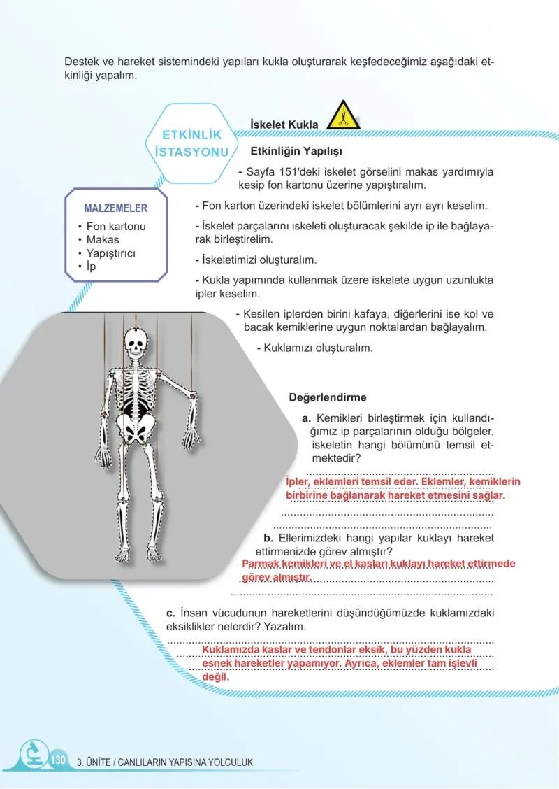 5. Sınıf Fen Bilimleri Ders Kitabı Cevapları Meb Yayınları 1. Kitap Sayfa 130 Çözüm Görseli
