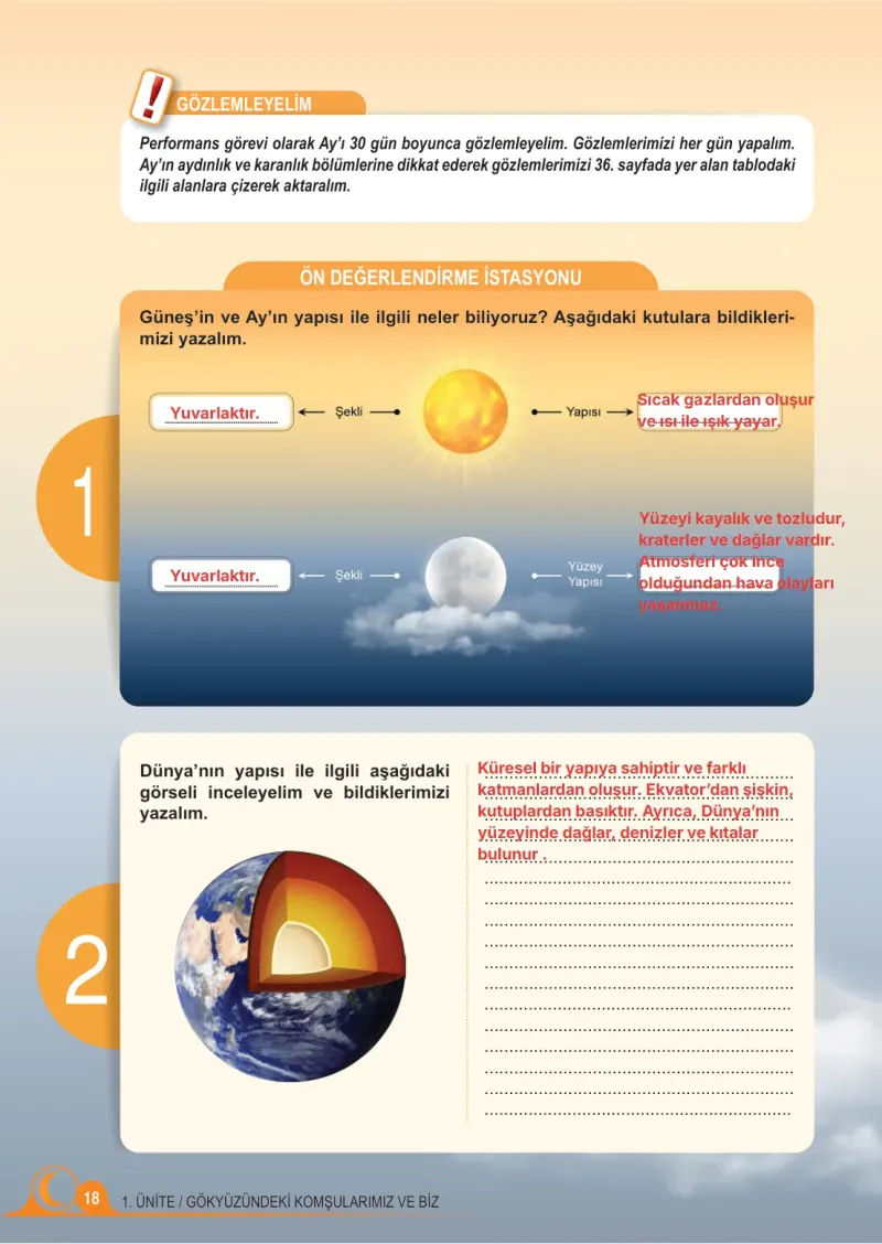 5. Sınıf Fen Bilimleri Ders Kitabı Cevapları Meb Yayınları 1. Kitap Sayfa 18 Çözüm Görseli