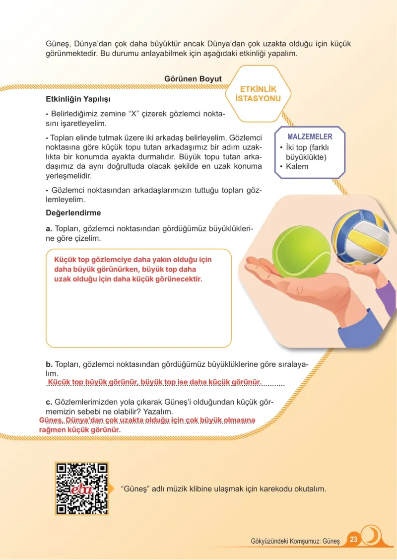 5. Sınıf Fen Bilimleri Ders Kitabı Cevapları Meb Yayınları 1. Kitap Sayfa 23 Çözüm Görseli