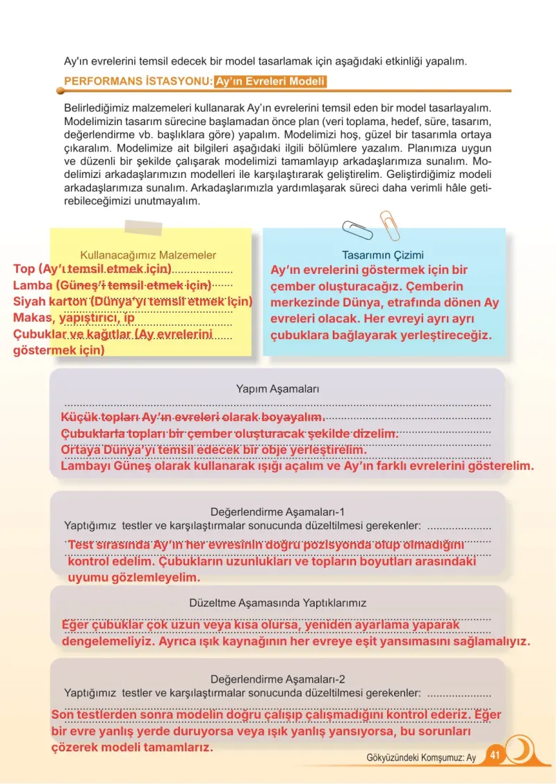 5. Sınıf Fen Bilimleri Ders Kitabı Cevapları Meb Yayınları 1. Kitap Sayfa 41 Çözüm Görseli