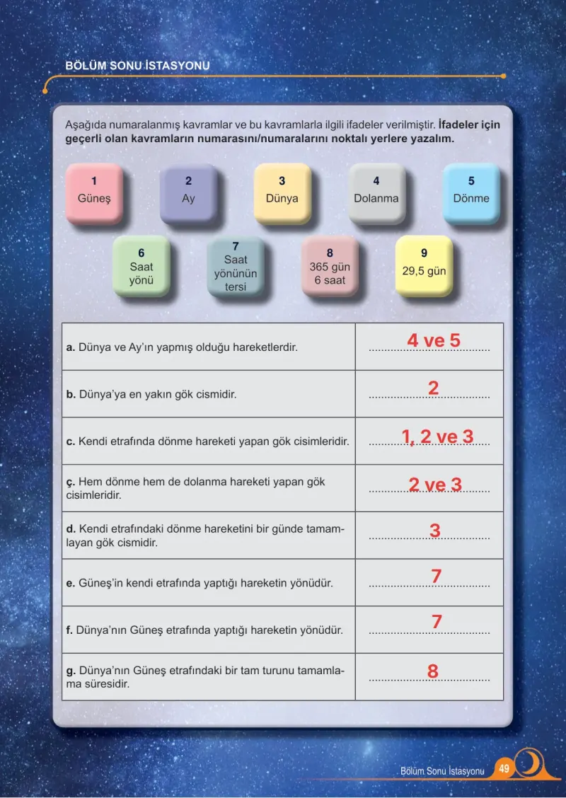 5. Sınıf Fen Bilimleri Ders Kitabı Cevapları Meb Yayınları 1. Kitap Sayfa 49 Çözüm Görseli