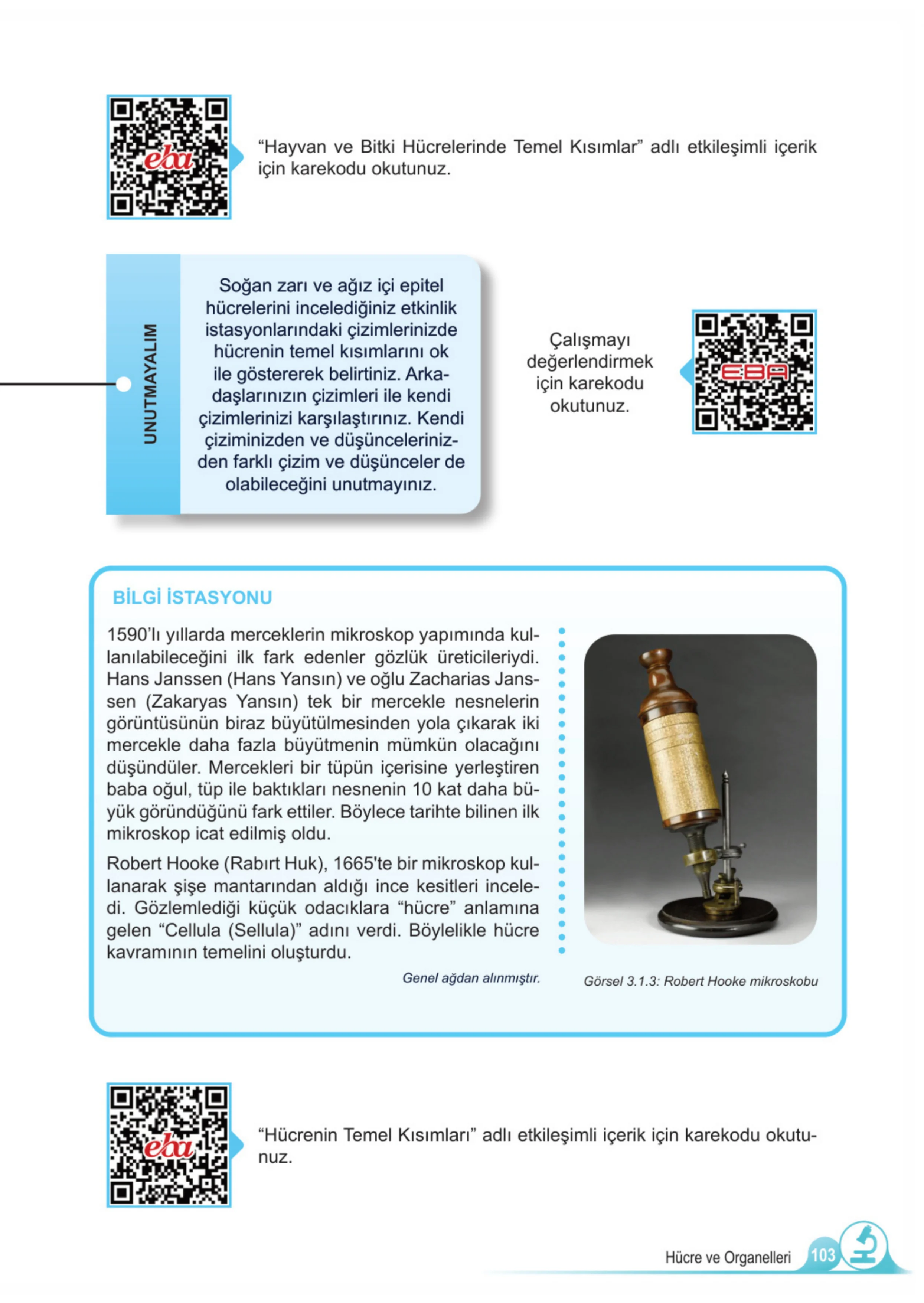 5. Sınıf Fen Bilimleri Ders Kitabı Cevapları Meb Yayınları 1. Kitap Sayfa 103