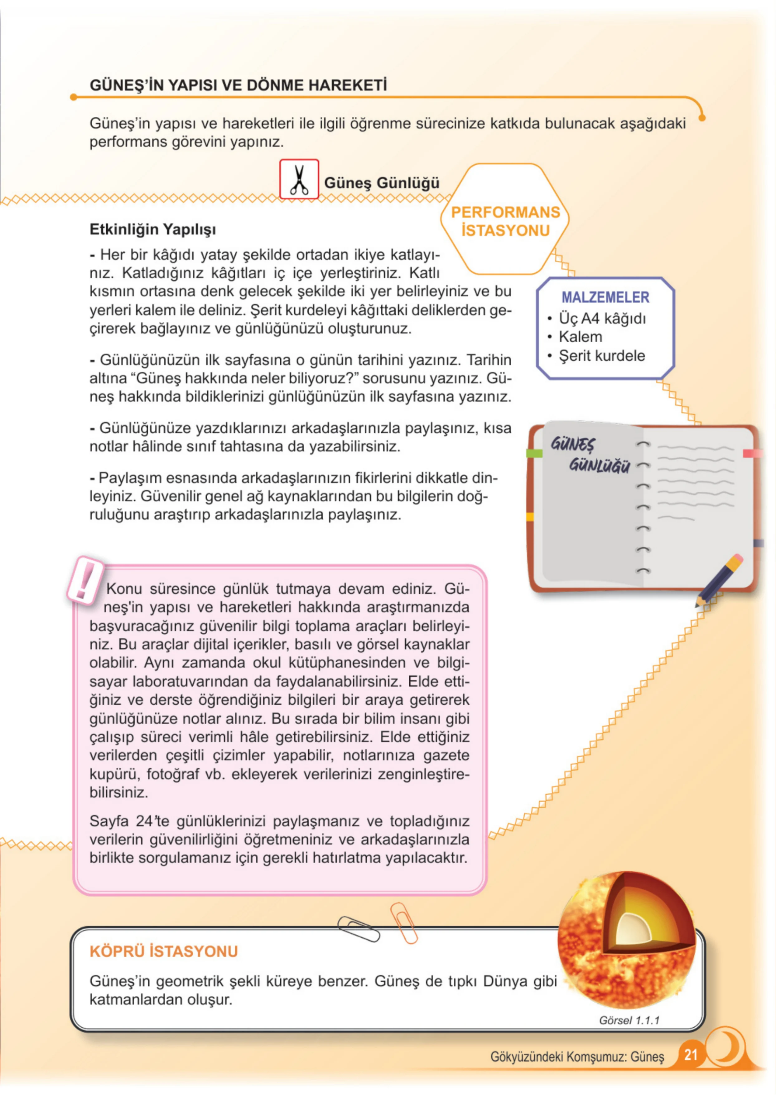5. Sınıf Fen Bilimleri Ders Kitabı Cevapları Meb Yayınları 1. Kitap Sayfa 21