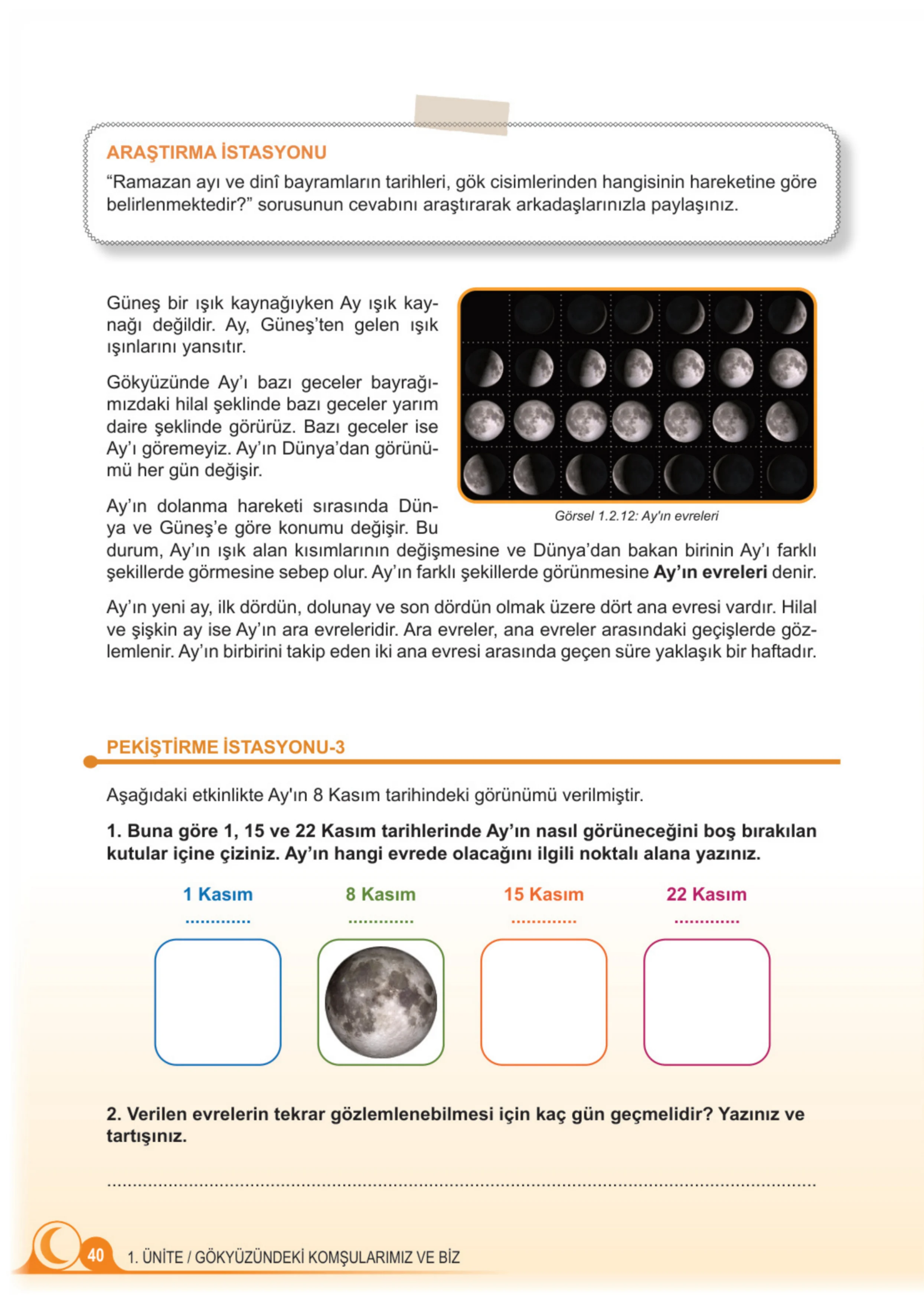 5. Sınıf Fen Bilimleri Ders Kitabı Cevapları Meb Yayınları 1. Kitap Sayfa 40