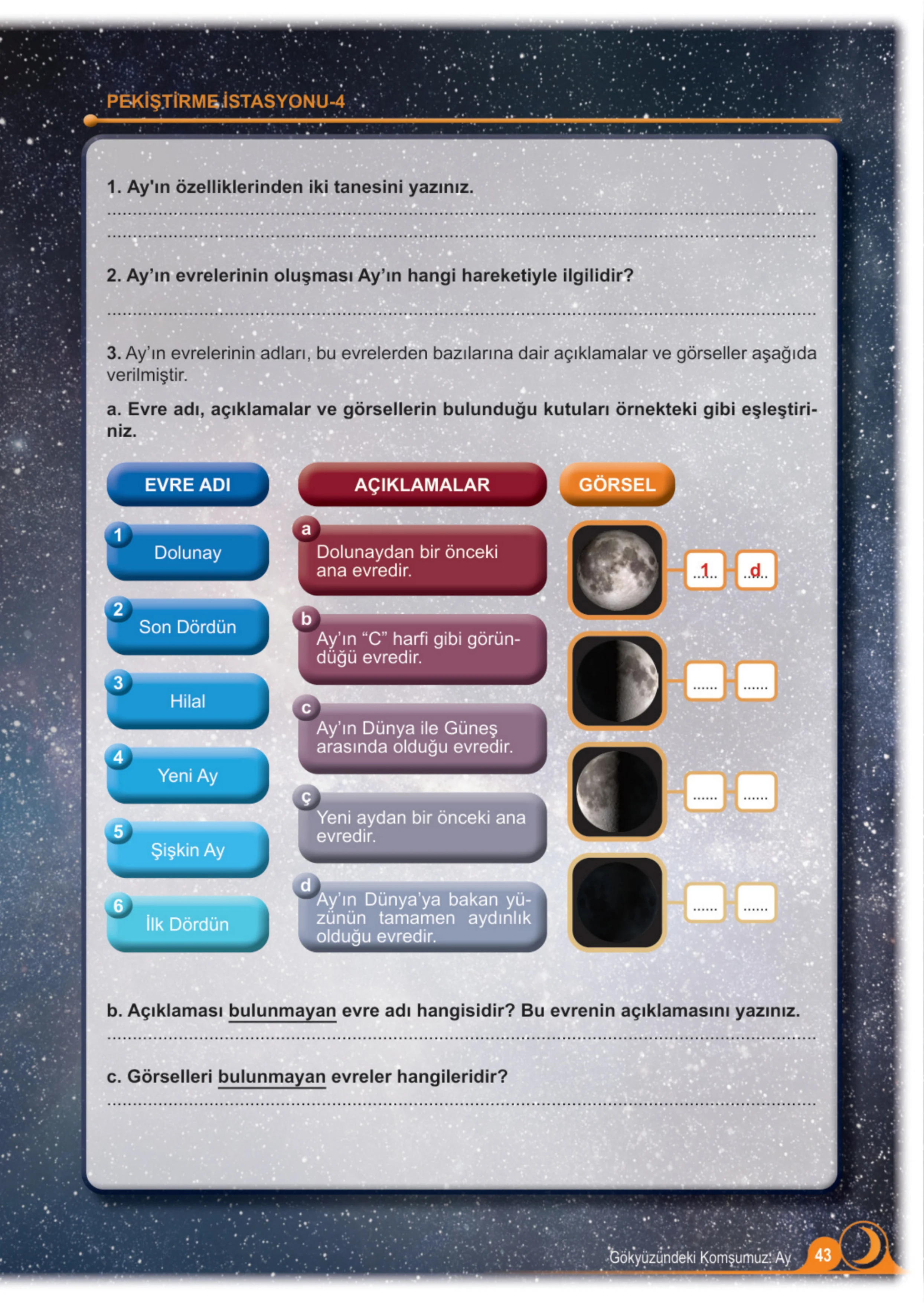 5. Sınıf Fen Bilimleri Ders Kitabı Cevapları Meb Yayınları 1. Kitap Sayfa 43