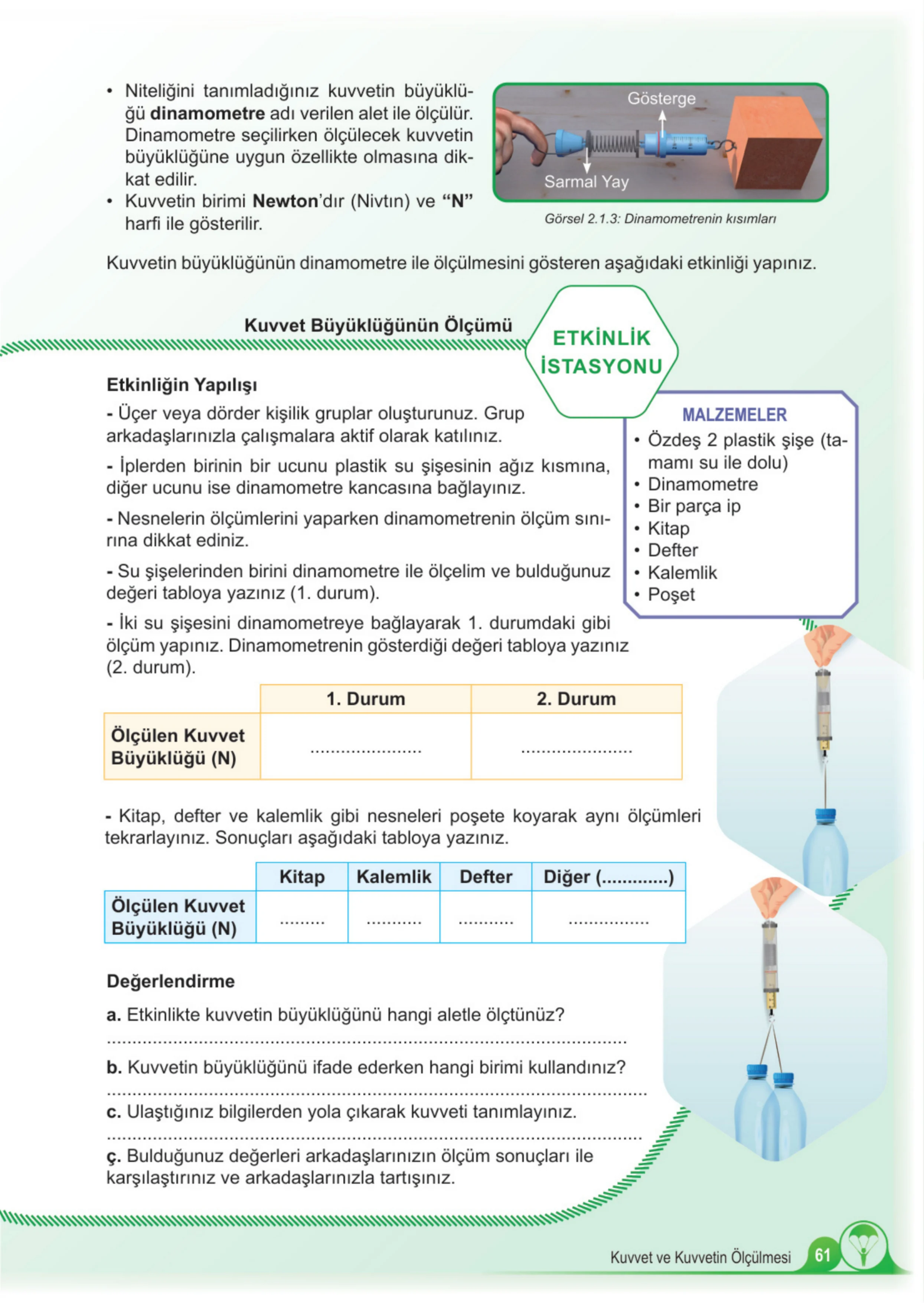 5. Sınıf Fen Bilimleri Ders Kitabı Cevapları Meb Yayınları 1. Kitap Sayfa 61