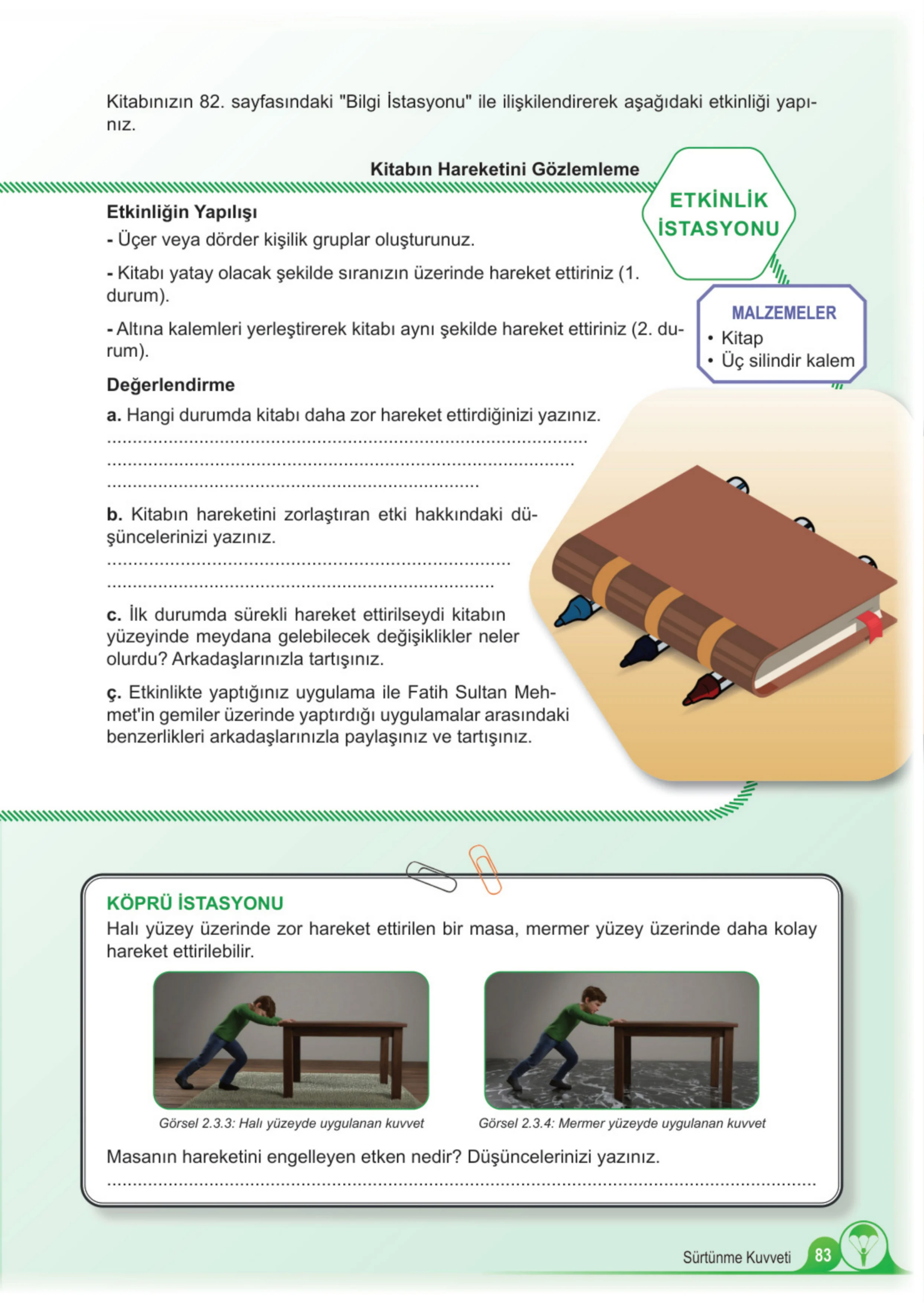 5. Sınıf Fen Bilimleri Ders Kitabı Cevapları Meb Yayınları 1. Kitap Sayfa 83