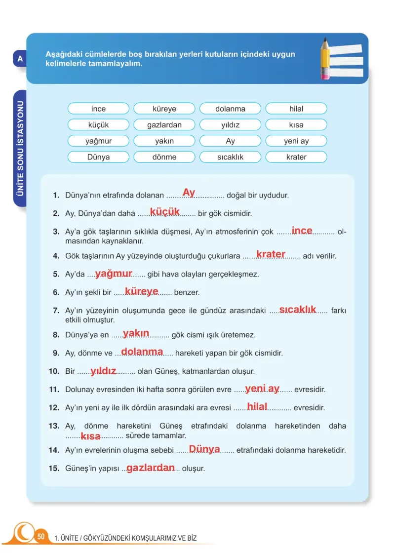 5. Sınıf Fen Bilimleri Ders Kitabı Cevapları Meb Yayınları 1. Kitap Sayfa 50 Çözüm Görseli