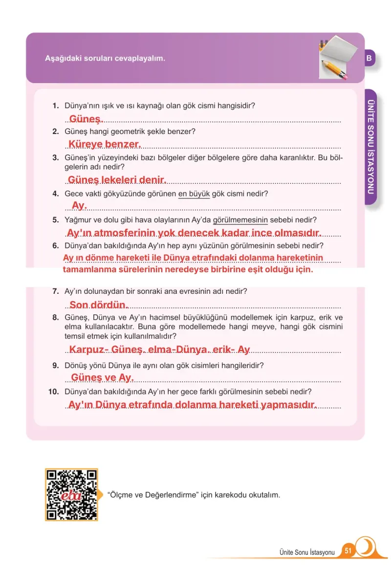 5. Sınıf Fen Bilimleri Ders Kitabı Cevapları Meb Yayınları 1. Kitap Sayfa 51 Çözüm Görseli