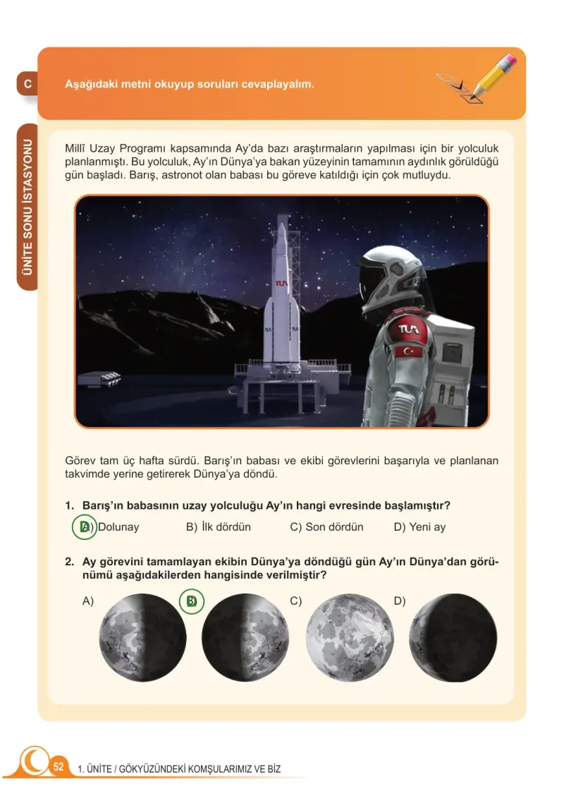 5. Sınıf Fen Bilimleri Ders Kitabı Cevapları Meb Yayınları 1. Kitap Sayfa 52 Çözüm Görseli