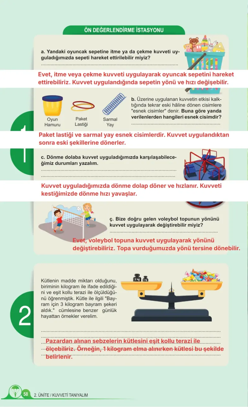 5. Sınıf Fen Bilimleri Ders Kitabı Cevapları Meb Yayınları 1. Kitap Sayfa 58 Çözüm Görseli