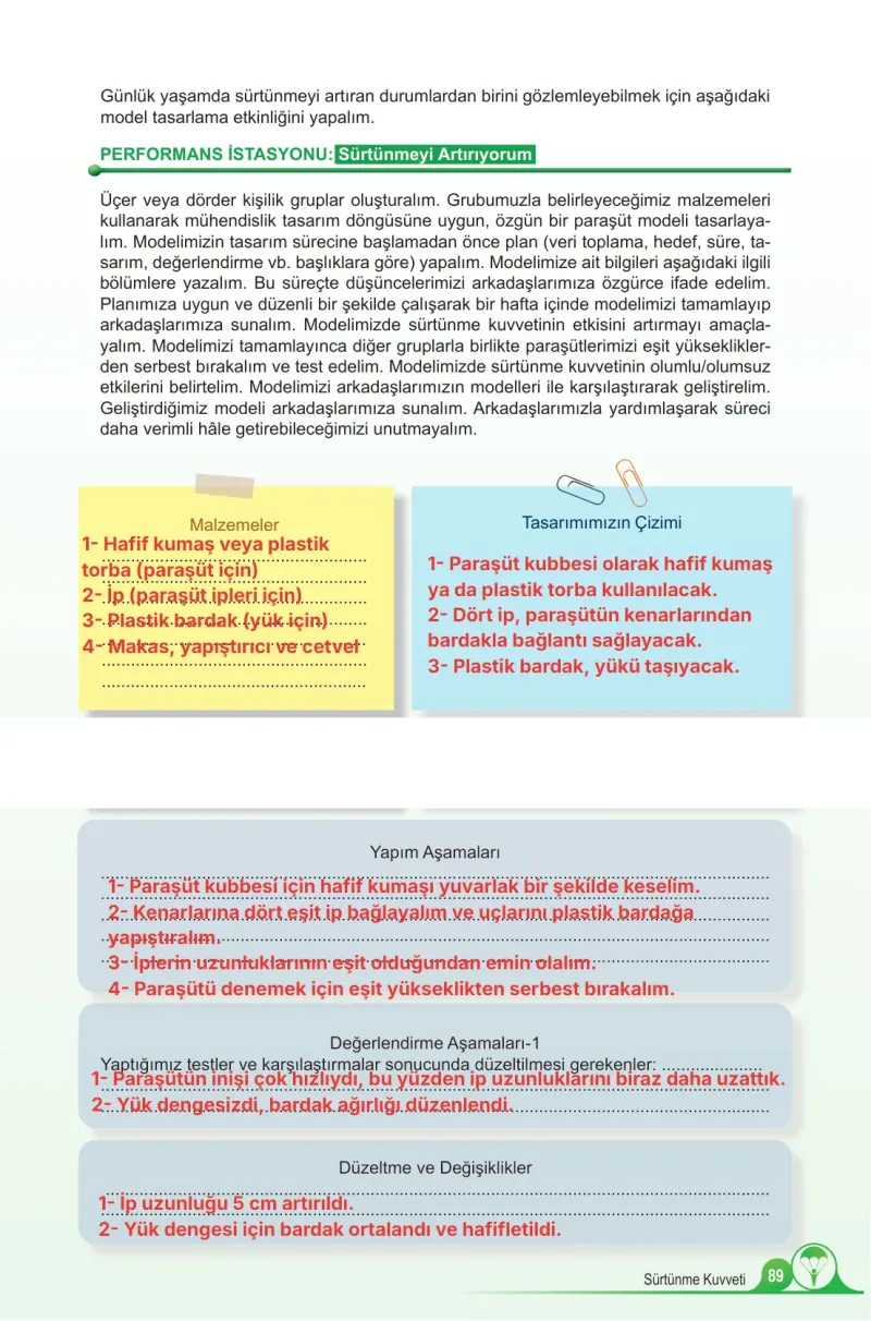 5. Sınıf Fen Bilimleri Ders Kitabı Cevapları Meb Yayınları 1. Kitap Sayfa 89 Çözüm Görseli