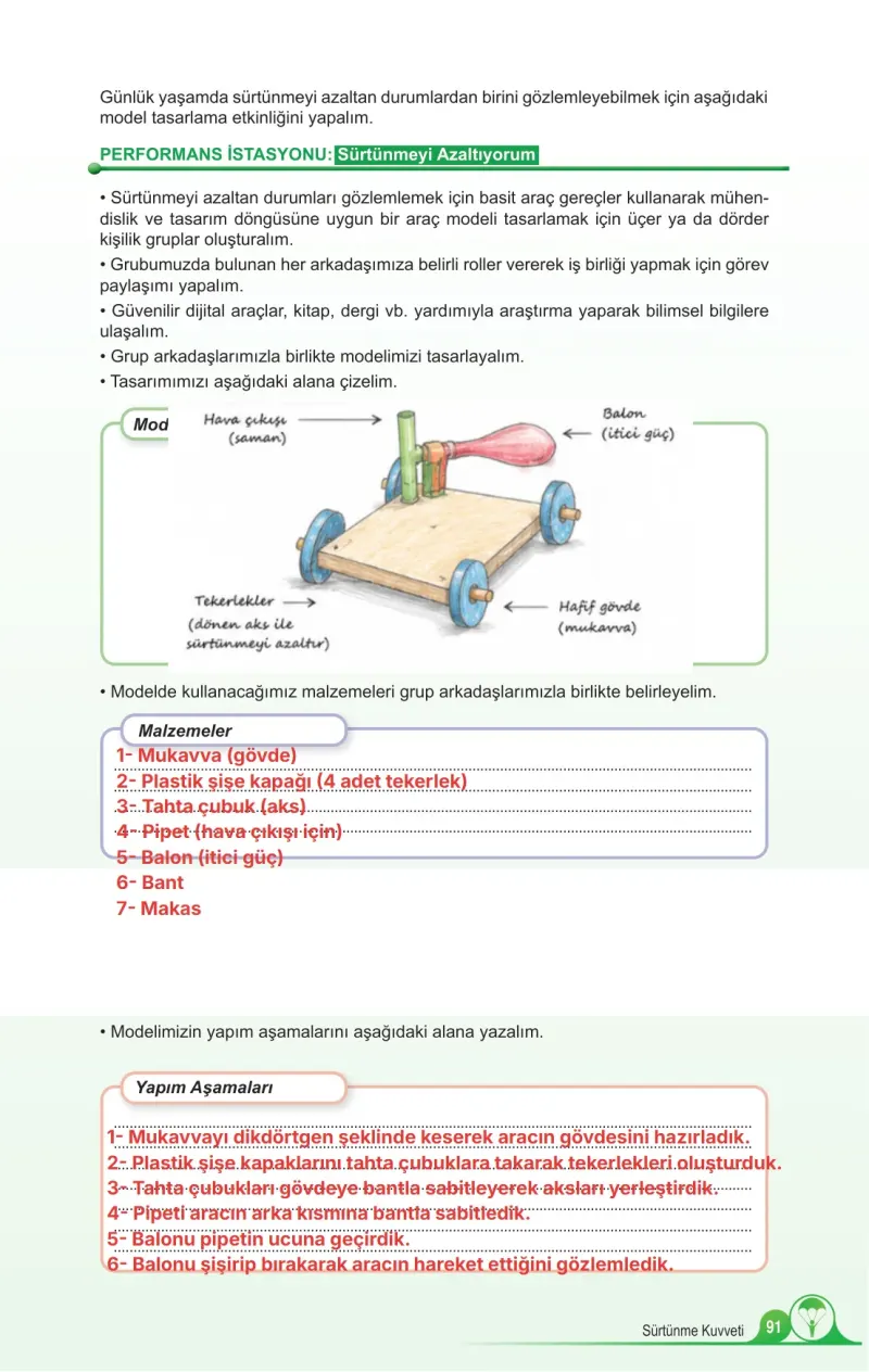 5. Sınıf Fen Bilimleri Ders Kitabı Cevapları Meb Yayınları 1. Kitap Sayfa 91 Çözüm Görseli