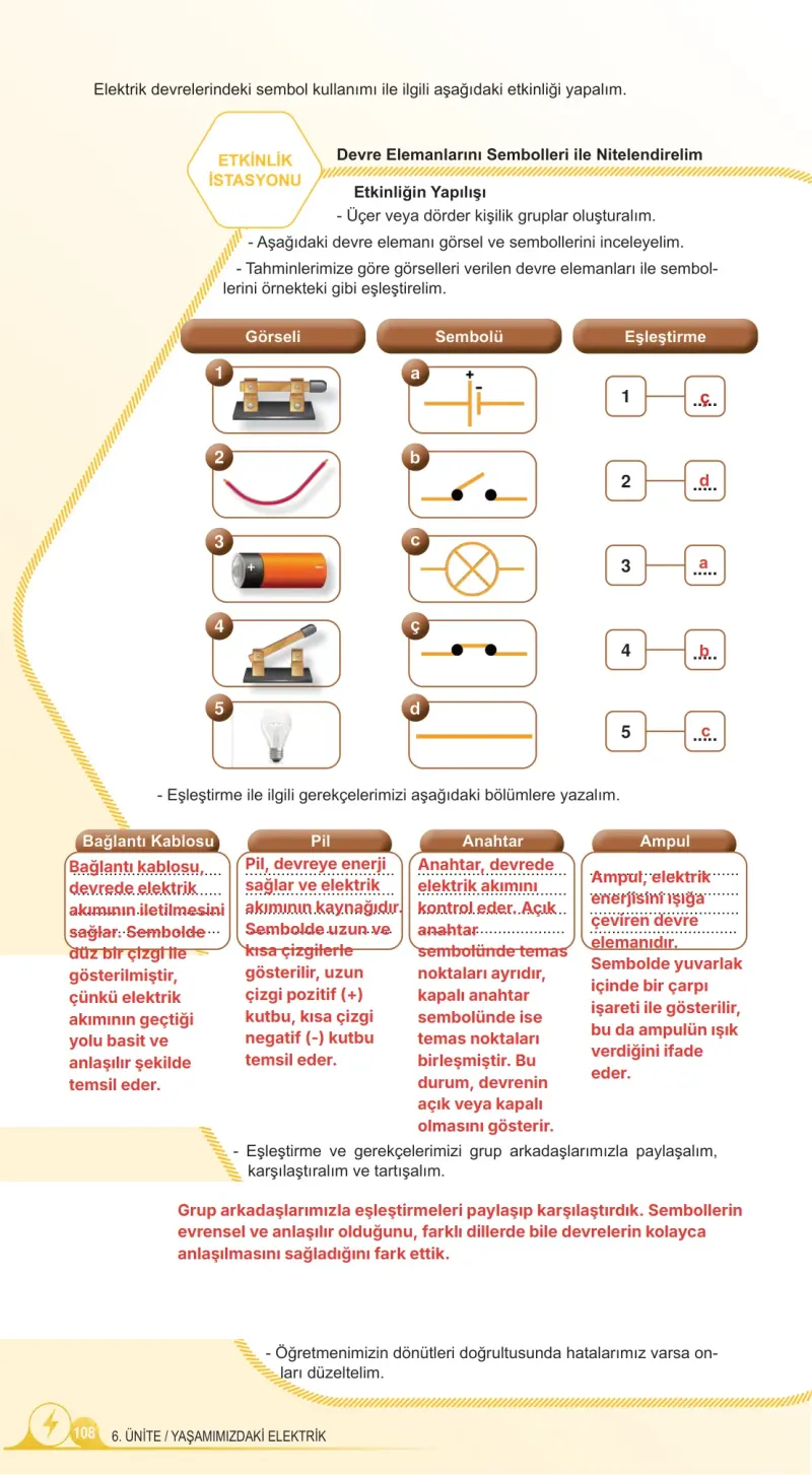 5. Sınıf Fen Bilimleri Ders Kitabı Cevapları Meb Yayınları 2. Kitap Sayfa 108 Çözüm Görseli