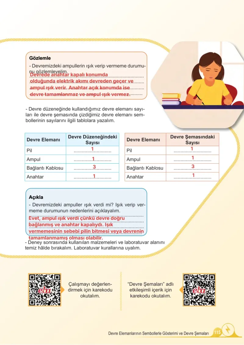 5. Sınıf Fen Bilimleri Ders Kitabı Cevapları Meb Yayınları 2. Kitap Sayfa 115 Çözüm Görseli