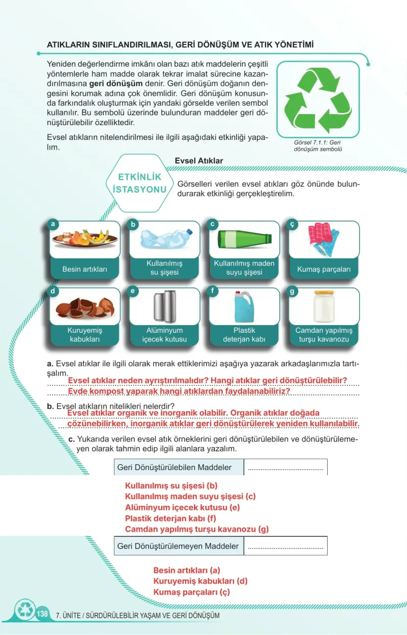 5. Sınıf Fen Bilimleri Ders Kitabı Cevapları Meb Yayınları 2. Kitap Sayfa 138 Çözüm Görseli
