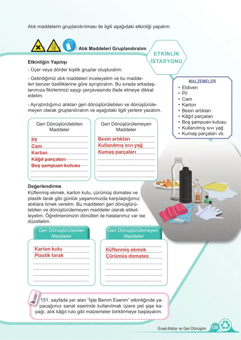 5. Sınıf Fen Bilimleri Ders Kitabı Cevapları Meb Yayınları 2. Kitap Sayfa 139 Çözüm Görseli
