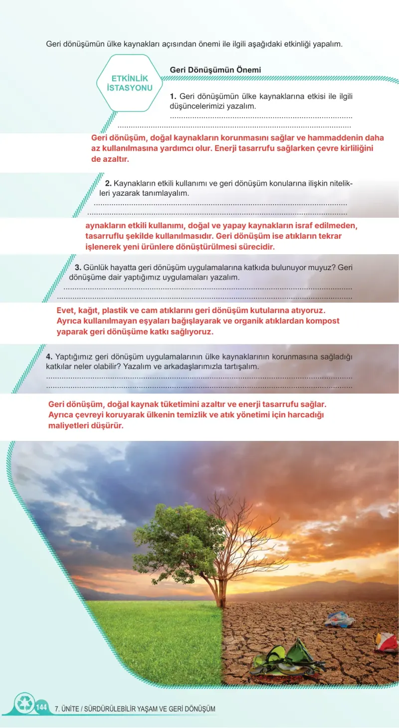 5. Sınıf Fen Bilimleri Ders Kitabı Cevapları Meb Yayınları 2. Kitap Sayfa 144 Çözüm Görseli