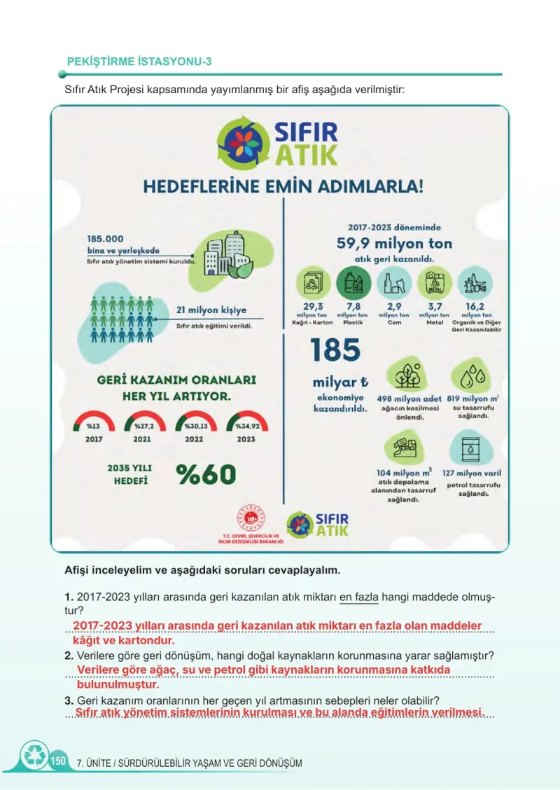 5. Sınıf Fen Bilimleri Ders Kitabı Cevapları Meb Yayınları 2. Kitap Sayfa 150 Çözüm Görseli